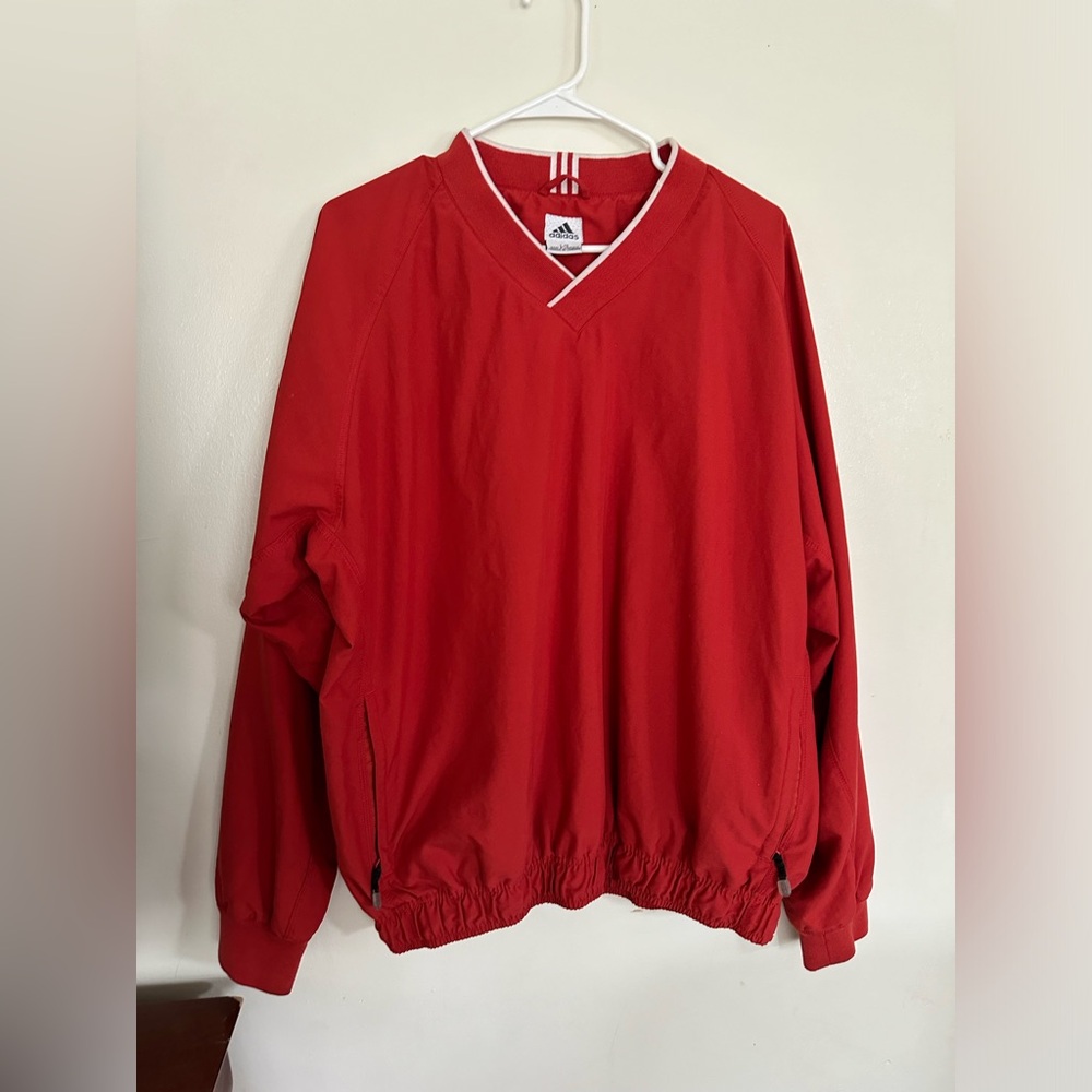 Vintage ADIDAS climashell wind Golf Resort Pullover red jacket size L - Picture 12 of 12